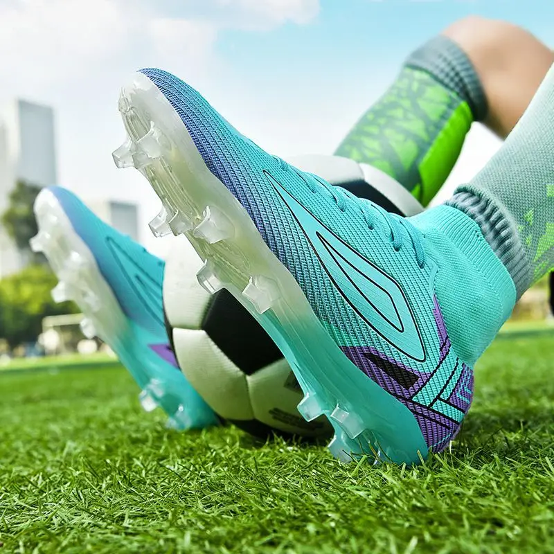 New Gel Long Nails Non-slip Wear-resistant Breathable Football Shoes, Natural Grass Sports Shoes