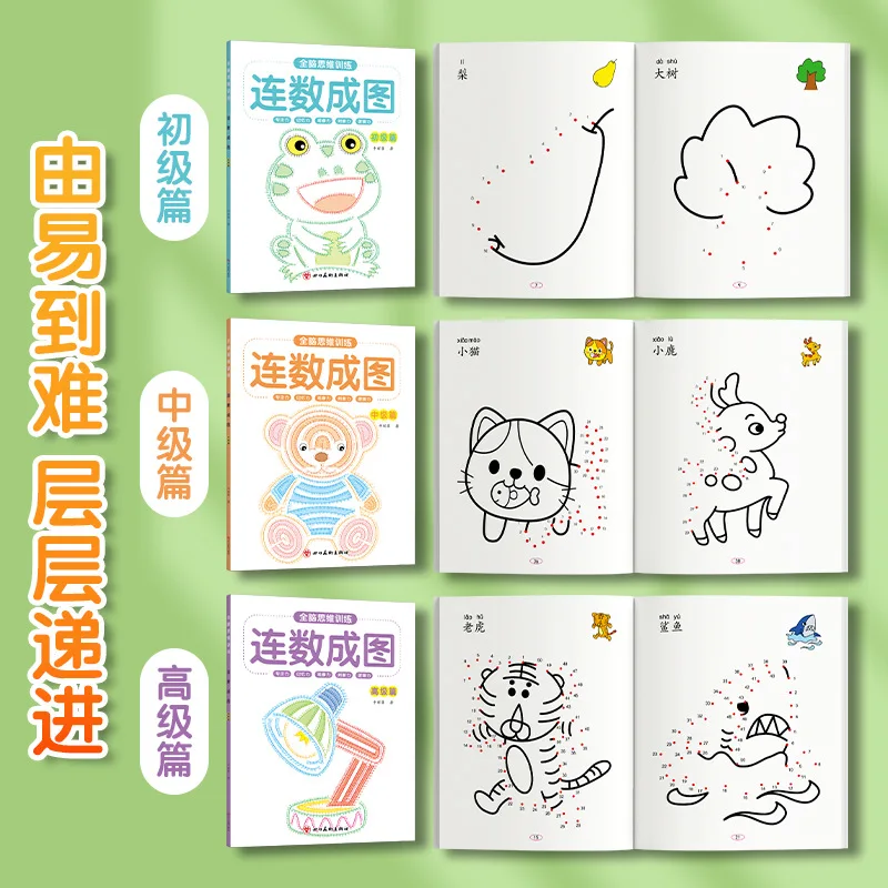 Whole Brain Thinking Training, Continuous Counting and Mapping, Children's Focus, Logic Development, Puzzle Book Fun