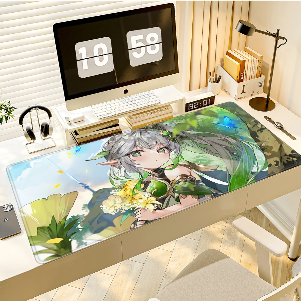 Nahida Mousepad Genshin Impact Large Gaming Mouse Pad LockEdge Thickened Computer Keyboard Table HYBXAXC 900x400 Mouse Mat Xxl