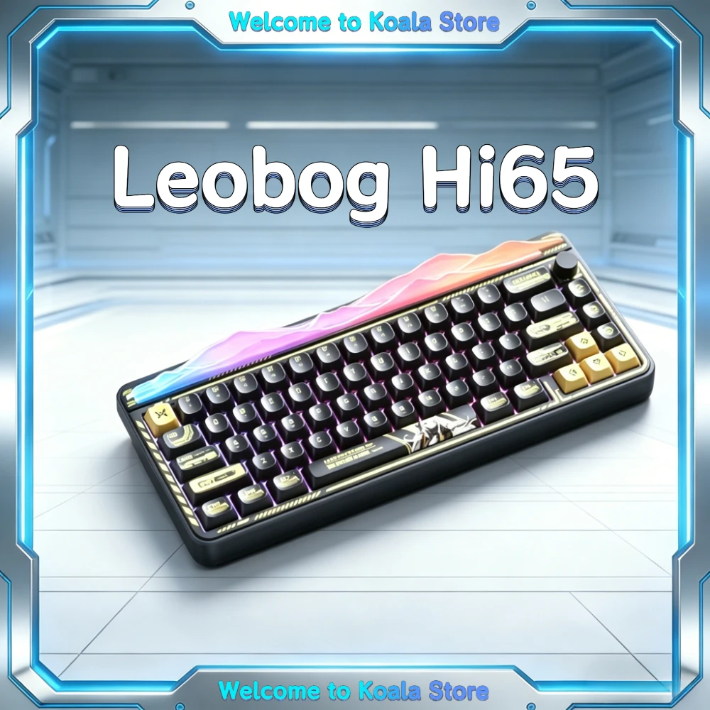Teclado Mecânico Leobog Hi65 Sem Fio Bluetooth 3 Modos RGB Hot Swap para Jogos, Acessórios Personalizados para Desktop E-sports CP