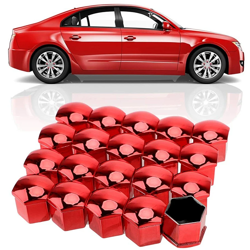 20Pcs Car Wheel Nut Caps Auto Hub Screw Cover Protection Covers Caps Anti-Rust Car Tyre Nut Bolt Car Styling 17/19/21mm