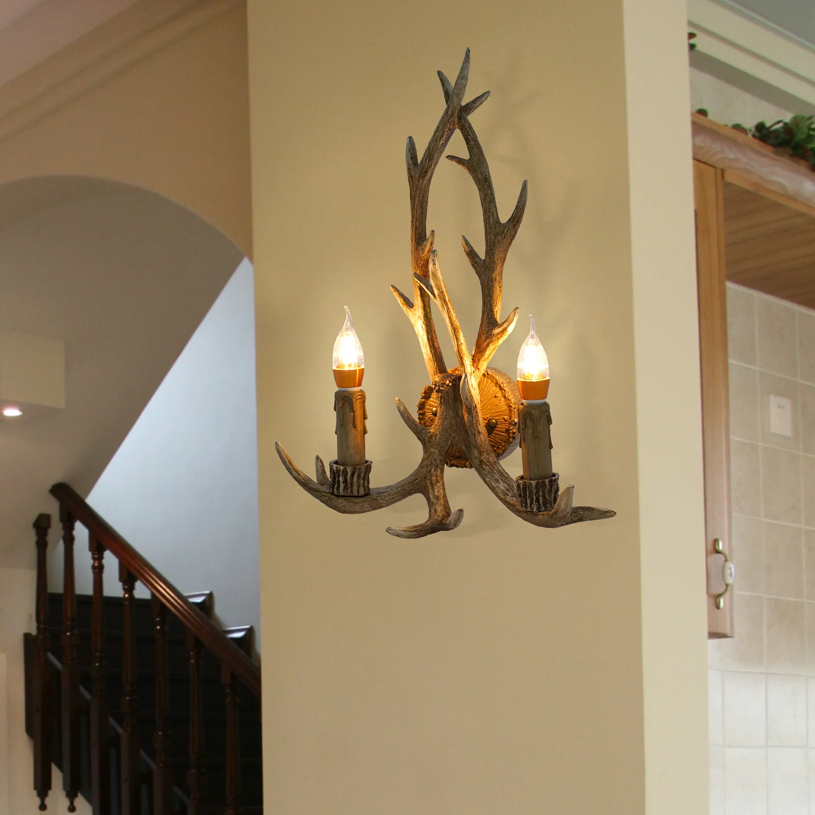 

Antler LED Wall Lamp: Artistic Ambient Lighting for a Cozy, Elegant Atmosphere with Practical Functionality