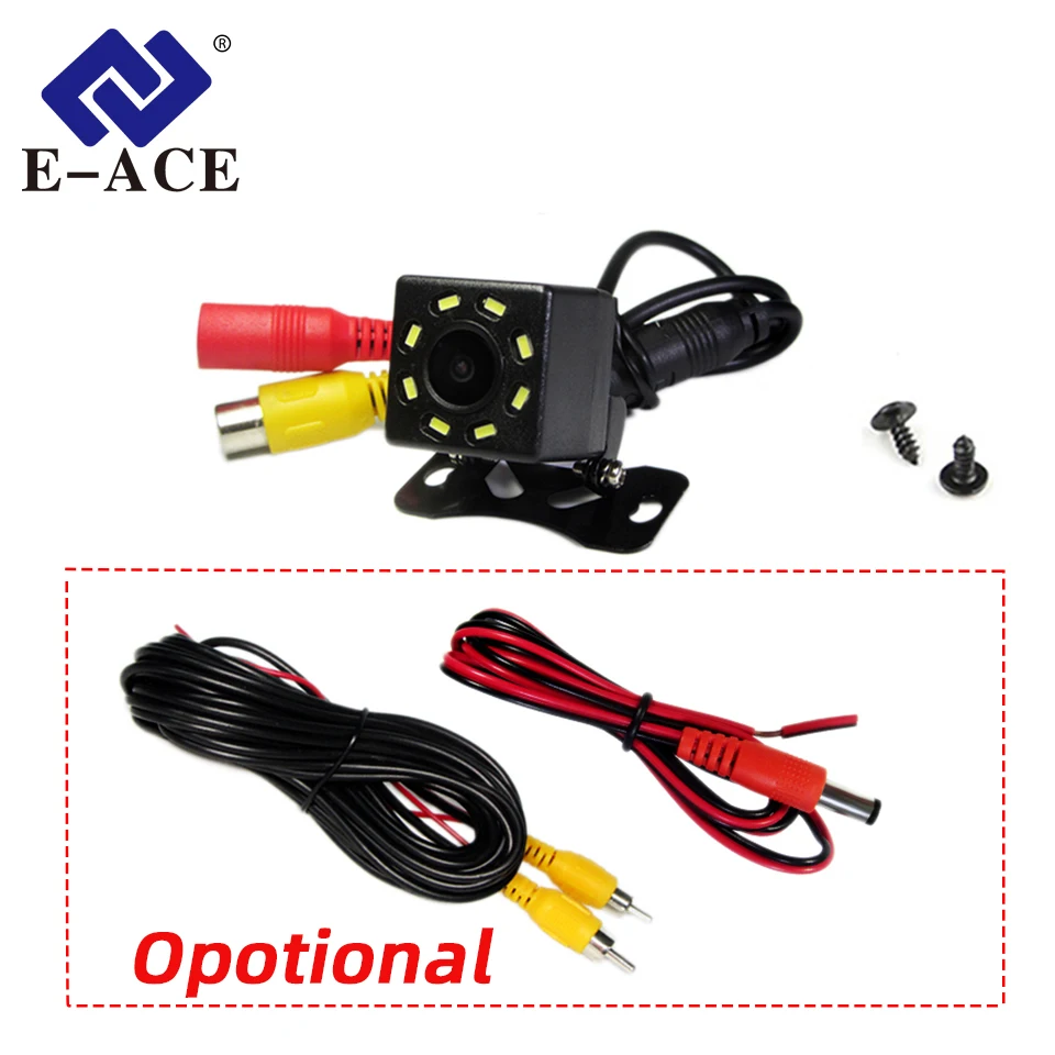 Car Rear View Camera Optional 4/8/12 LED Camera HD Night Vision Support Display to Assist Car Parking and Reversing