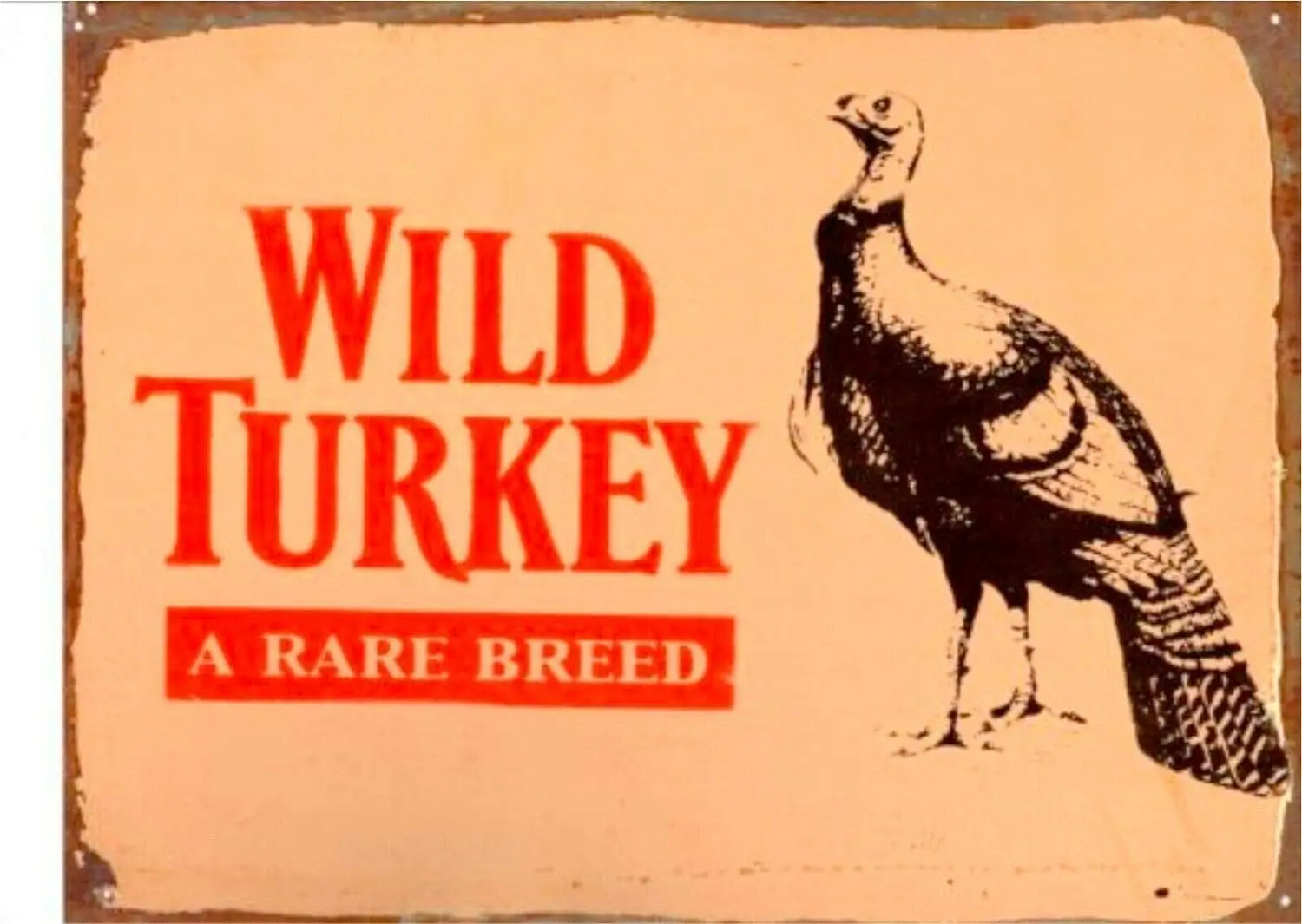 Metal Tin Sign Wild Turkey, A Rare Breed Tin Metal Sign Man Cave Wall Decor Painting Vintage Wall Decoration 12x8 Inches sign