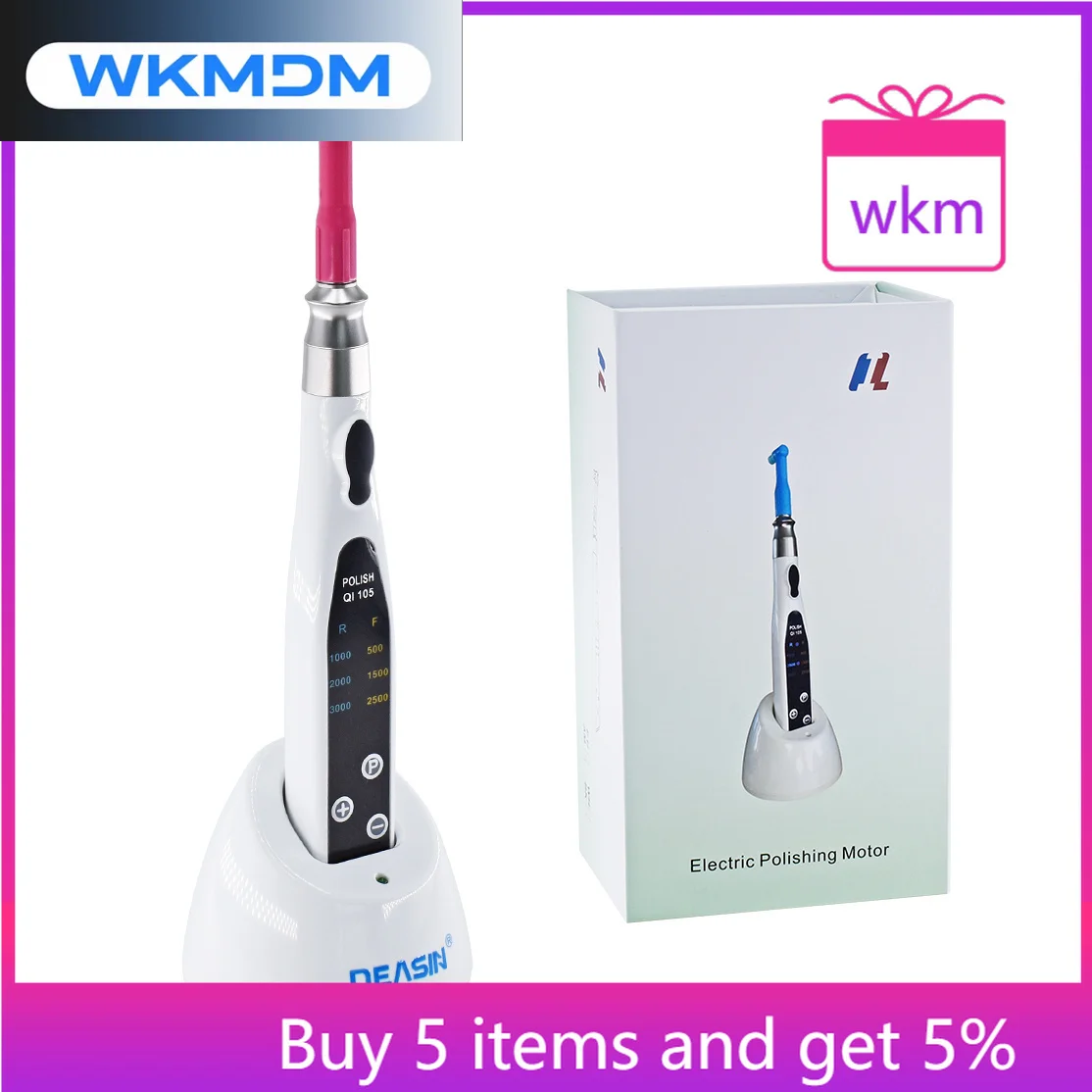 

Электрический полировальный двигатель ден tal, прямой наконечник, одноразовая головка, 500-3000 об/мин, для отбеливания зубов