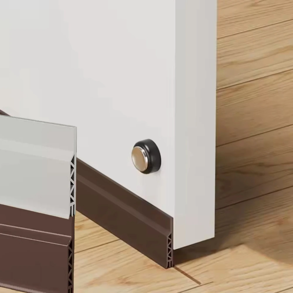 1pc 1M/39.37in Door Draft Stopper Door Sweep for Doors, Door Bottom Seal Dust and Noise Insulation Weather Stripping Draft