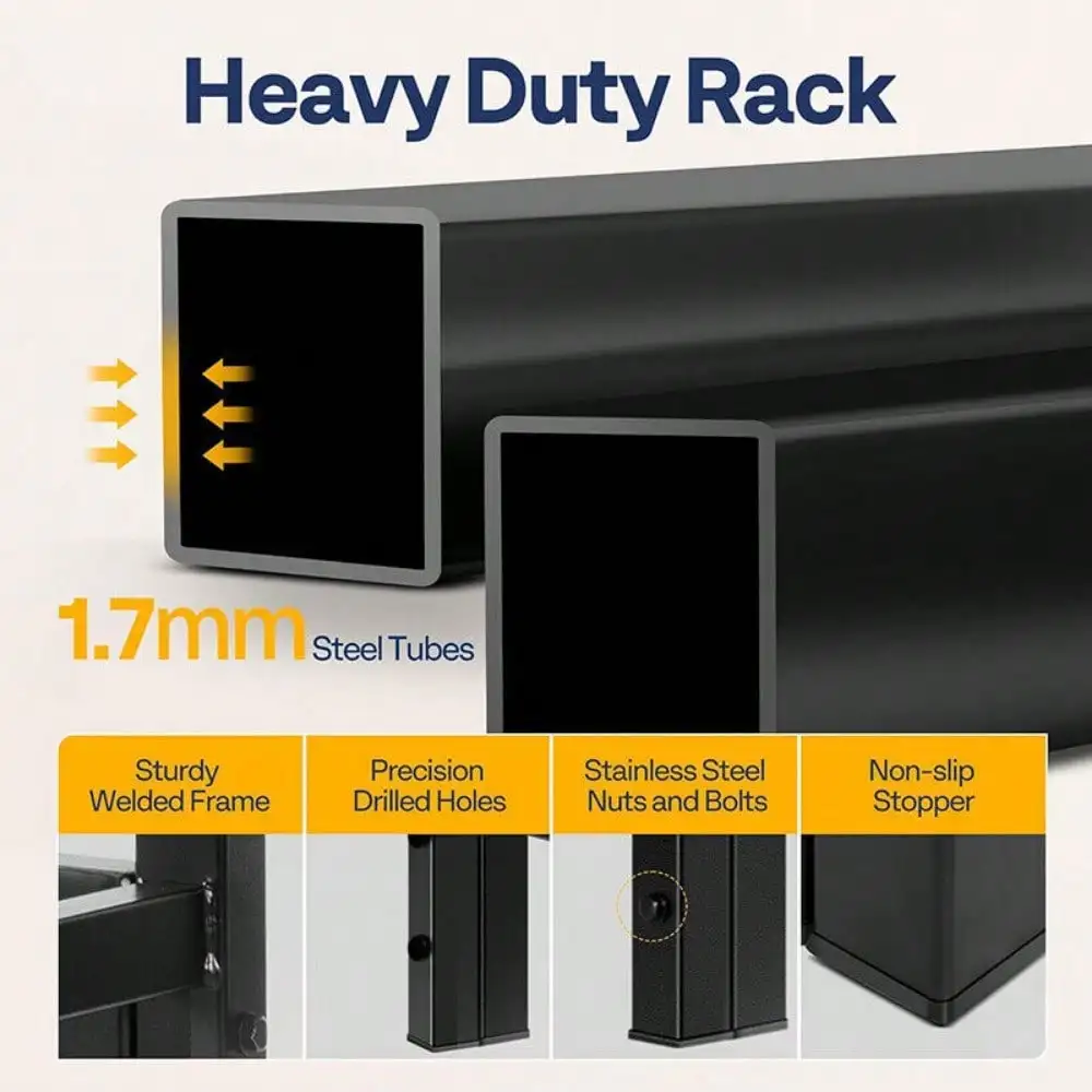 حامل حطب عالي التحمل بطول 8 أقدام 1/2 مع غطاء حامل سجل كومبو يصل إلى 3300 رطلًا #4