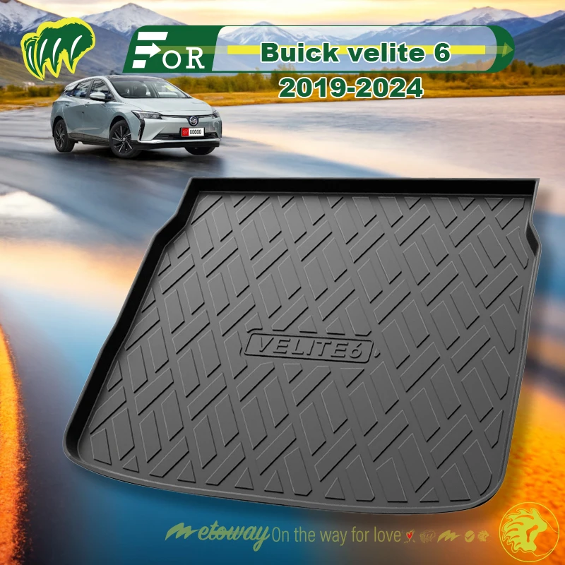 

For Buick velite 6 2019-2024 Custom Fit Car Trunk Mat All Season Black Cargo Mat 3D Shaped Laser Measured Trunk Liners