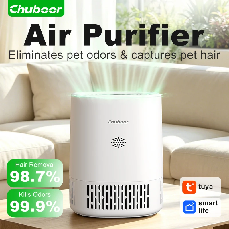 Purificatore d’aria per la casa, filtro HEPA H13 con sensore PM2.5, portata di 185 m³/h, adatto per ambienti fino a 538 piedi quadrati, rimuove peli di animali domestici, polline, polvere, fumo e