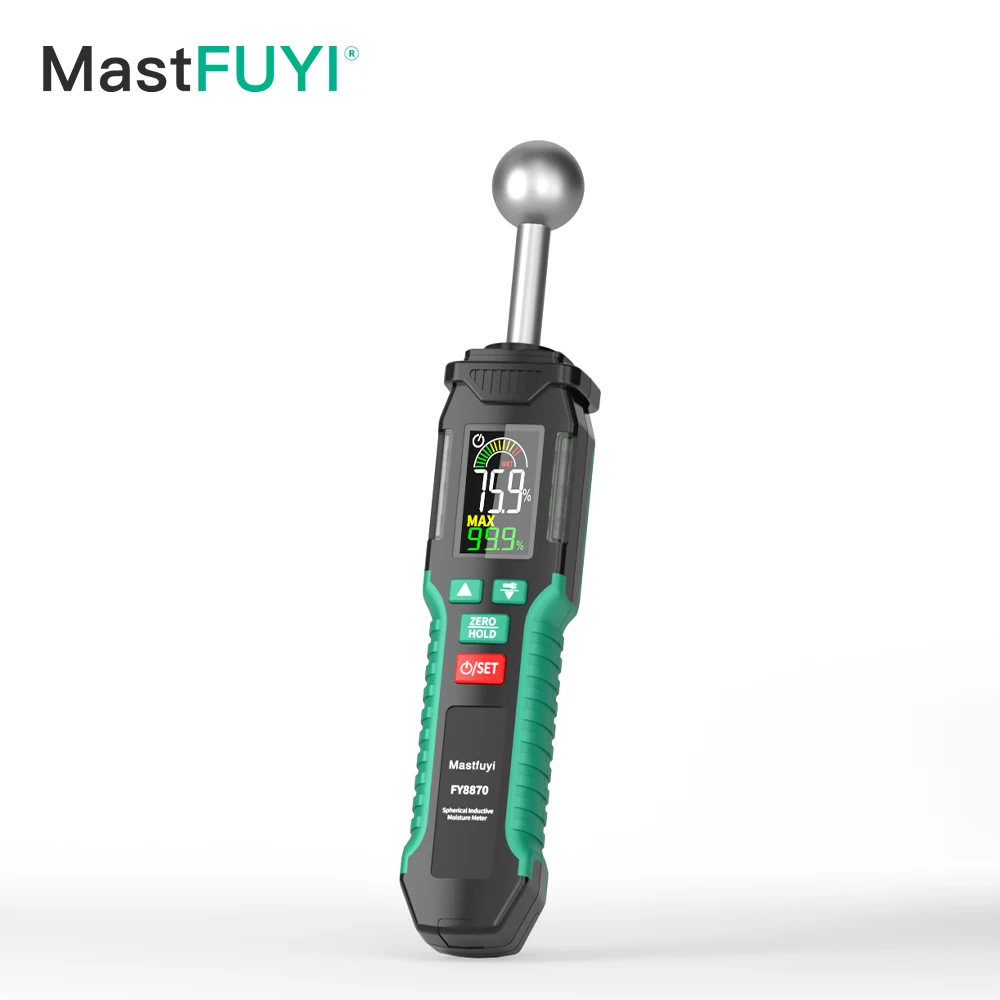 Pinless Moisture Meter | Non-Invasive Water Leak Detector for Wood Drywall Flooring Walls | Ball Sensor Home RV Moisture Tester