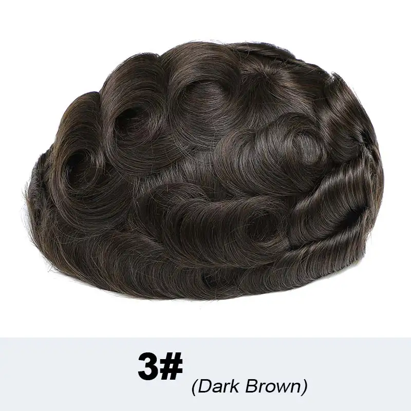 Australië Toupetje Haar Mannen Krullend Haar Systeem Voor Mannen Pu Huid Kant Mannen Pruik Natuurlijke Mannelijke Haarprothese Indian Human Hair Man Pruik