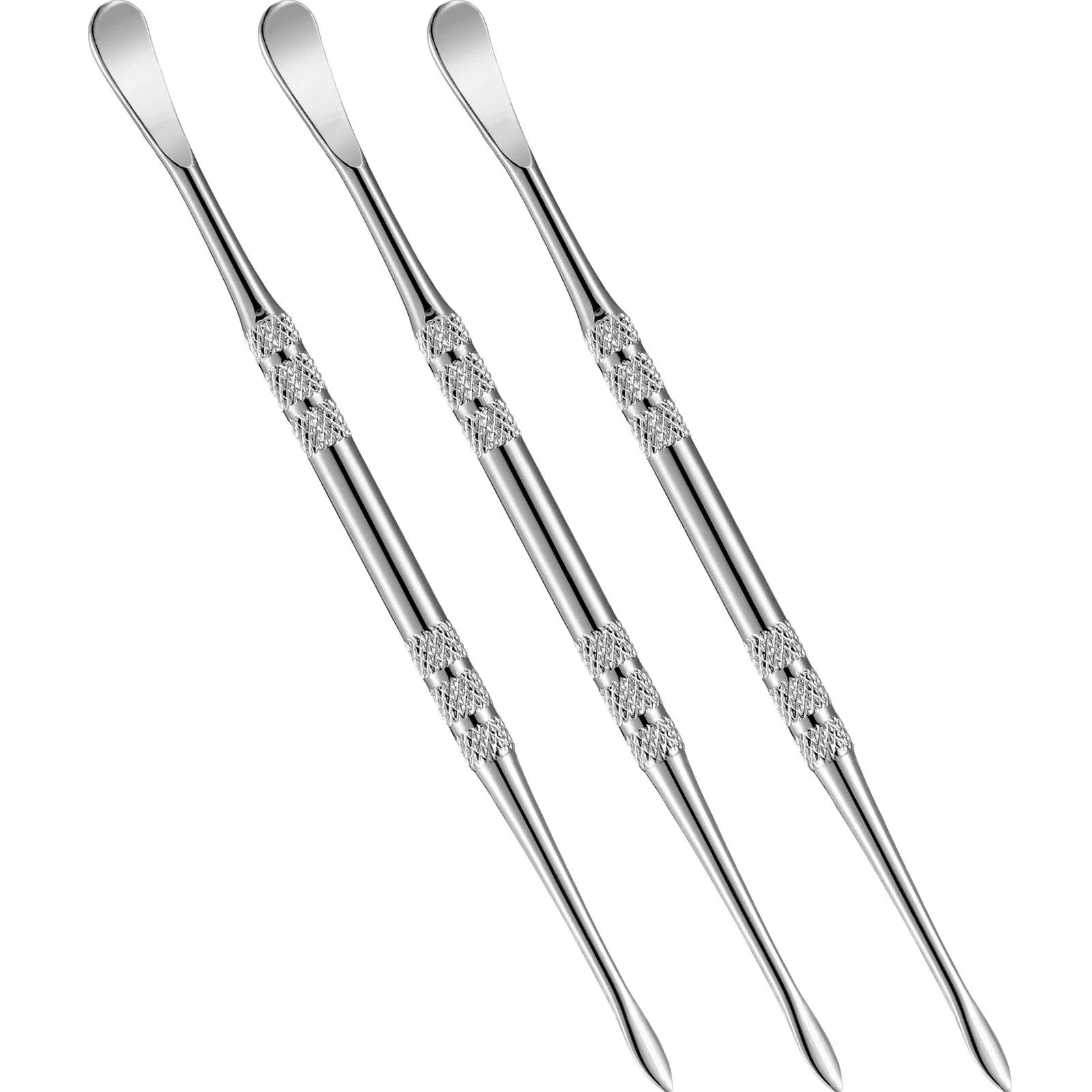 3 paquets d\'outils Carimplementation en acier inoxydable arc-en-ciel noir argent et Gold-12cm/4.71in