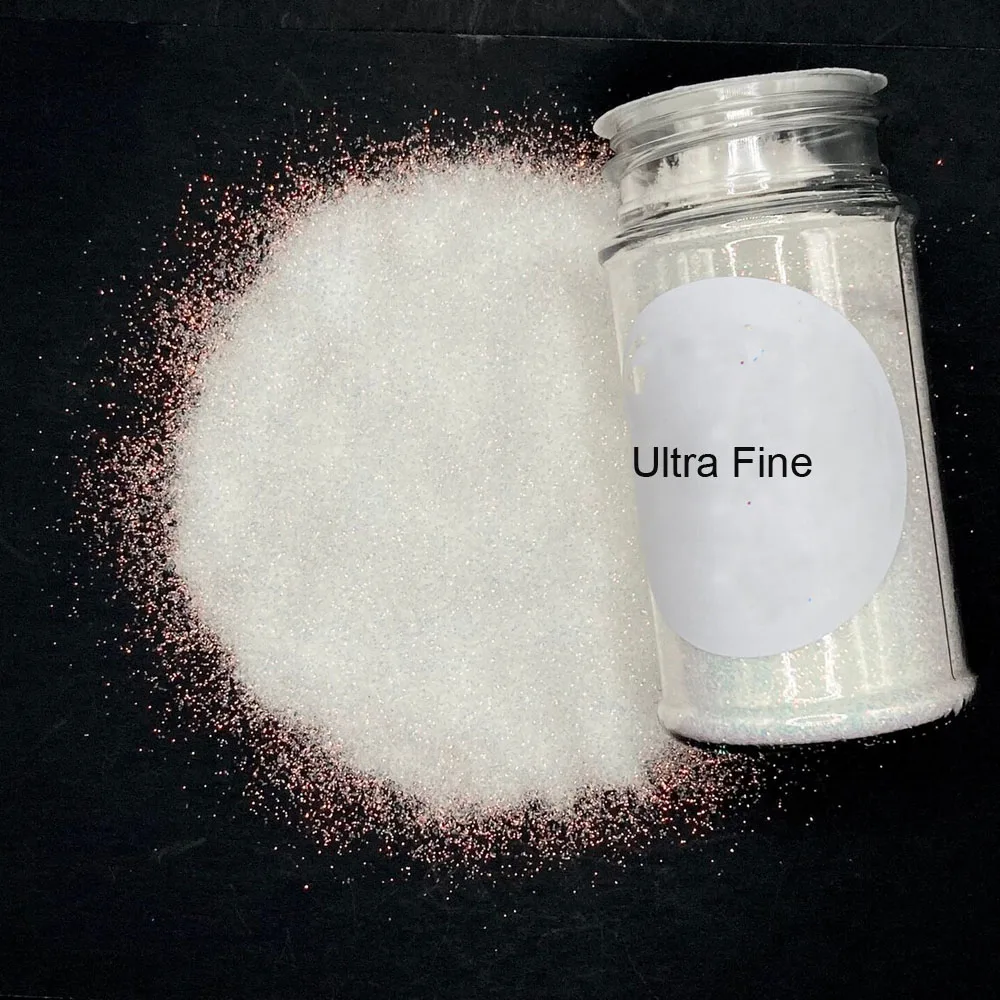 

White (PINK CONCH) Ultra Fine Iridescent Cheat Glitter Ultra Fine Dust / White Iridescent Opalescent Ultra Fine Glitter