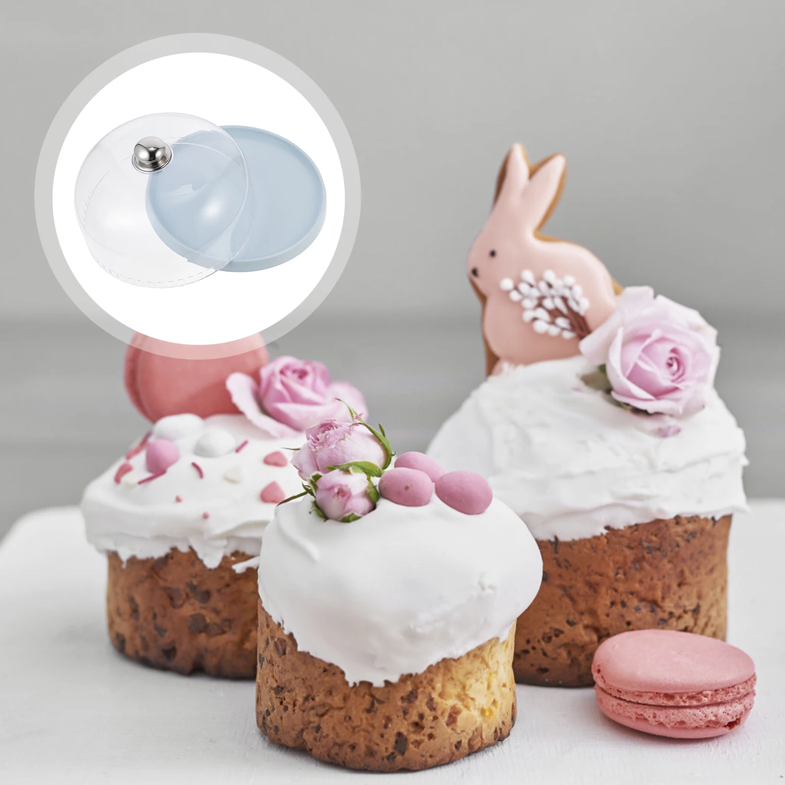 

1Pcs Dessert Display Tray Transparent Multi Functional Food Tray Cover Cake Bread Display Plate Home Restaurant Hotel Use