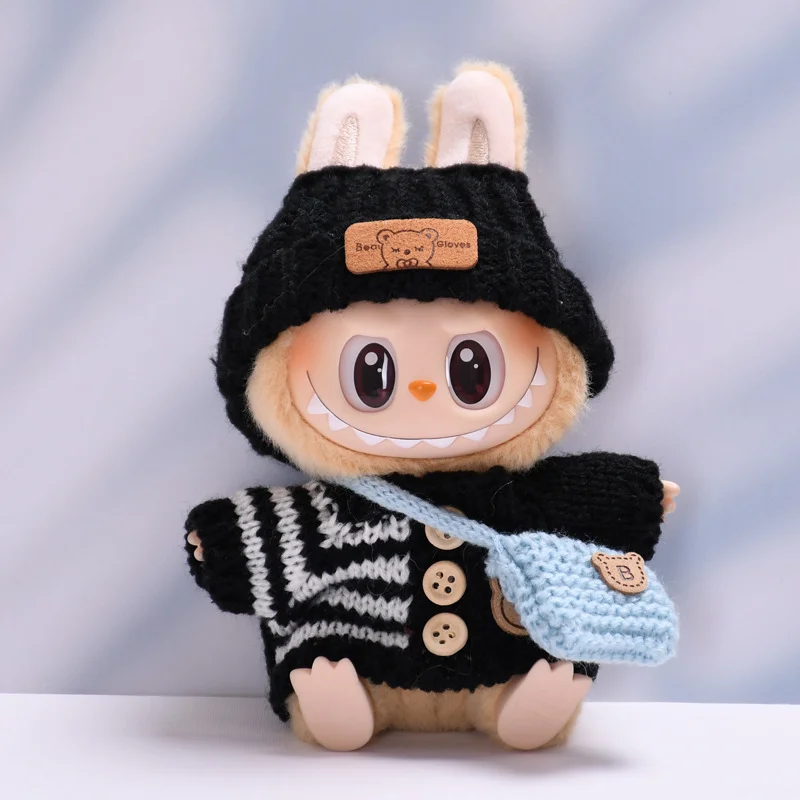 Labubu 17cm Doll's Clothes The Monsters Plush Doll Clothing Sleepwear, Sleeping bag for Labubu I II Idol Dolls Fans Gift