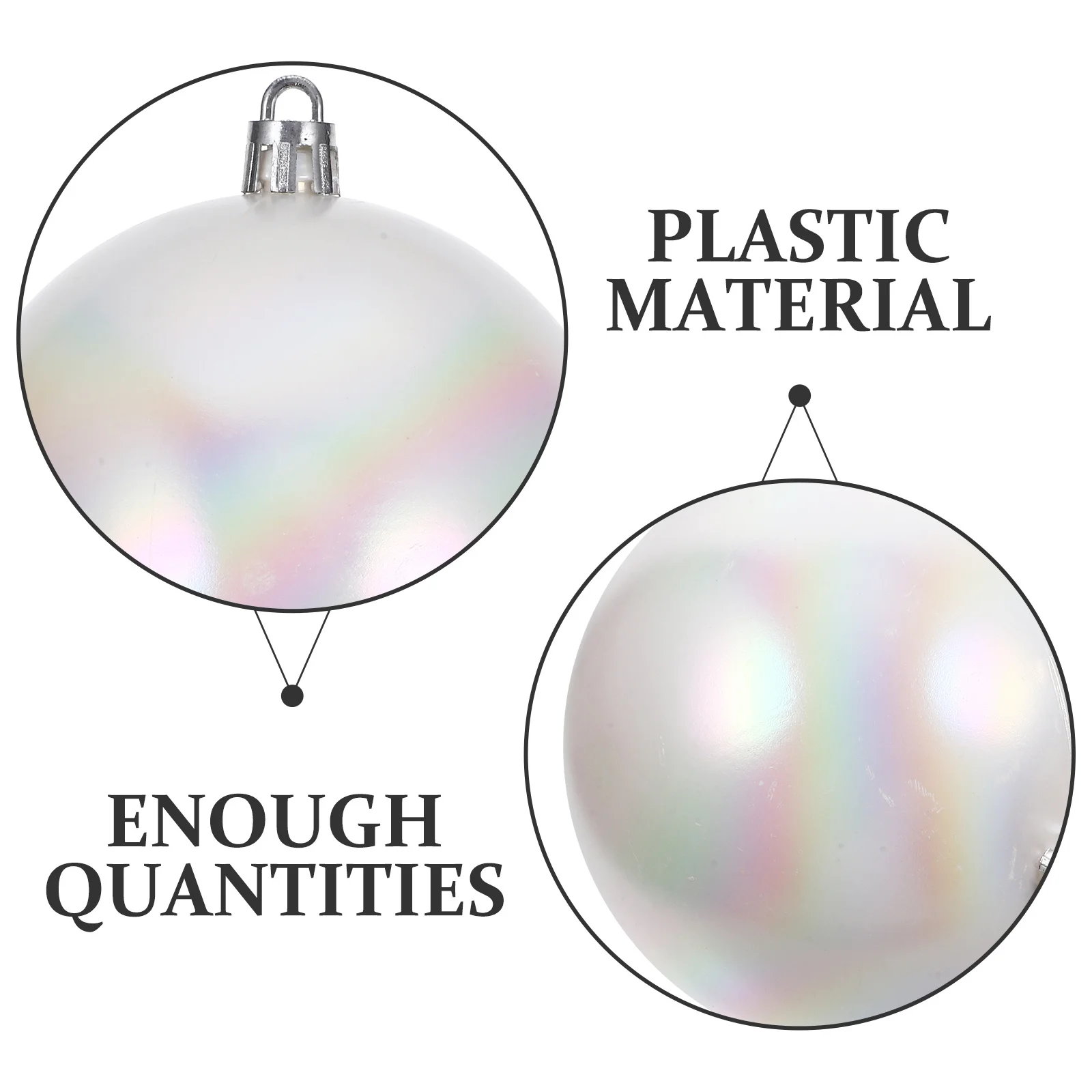 

6Pcs Xmas Balls Pendants Iridescent Christmas Tree Hanging Ball Decorations Party Supplies Christmas Bulbs Beads