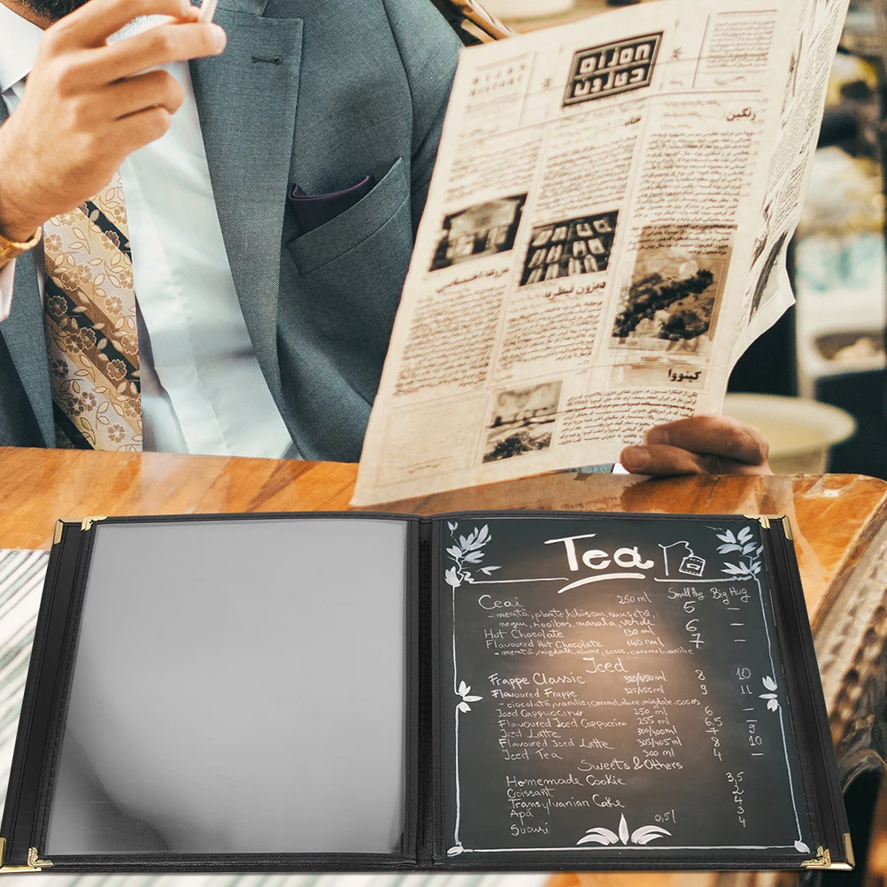 

Menu Cover Transparent Pvc Sleeve For Restaurant Coffee Shop Kitchen Use Clear Recipe Holder Folder Case Menu Protector Supply