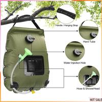 B72A 1 Pcs Outdoor 20L Camping Shower Water Bag Camping Hiking Climbing Bath Equipment Camping Green