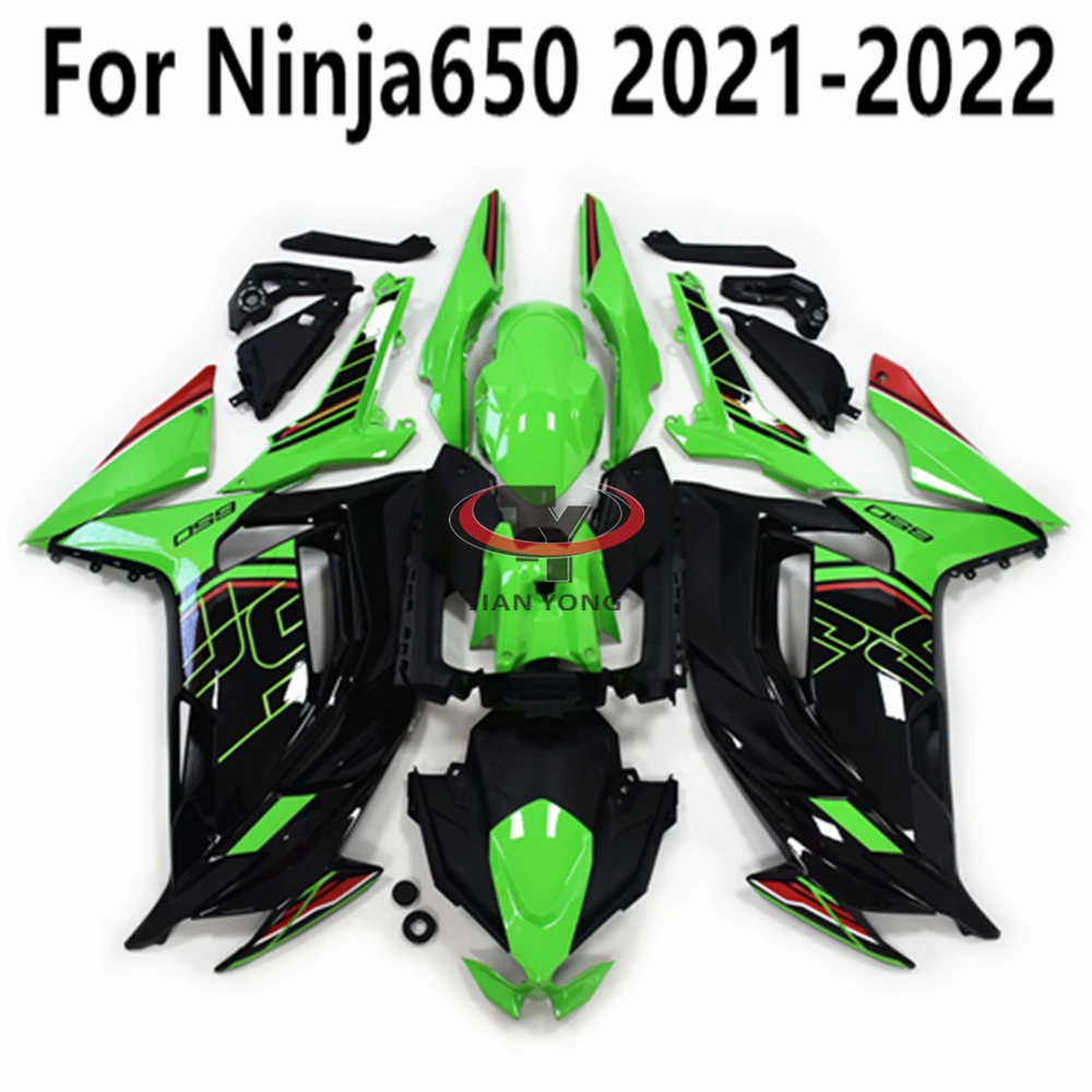 For Ninja650 Ninja 650 2021-2022-2023-2024 Bodywork Cowling Motorcycle New KRT green printed line design Full Fairing Kit