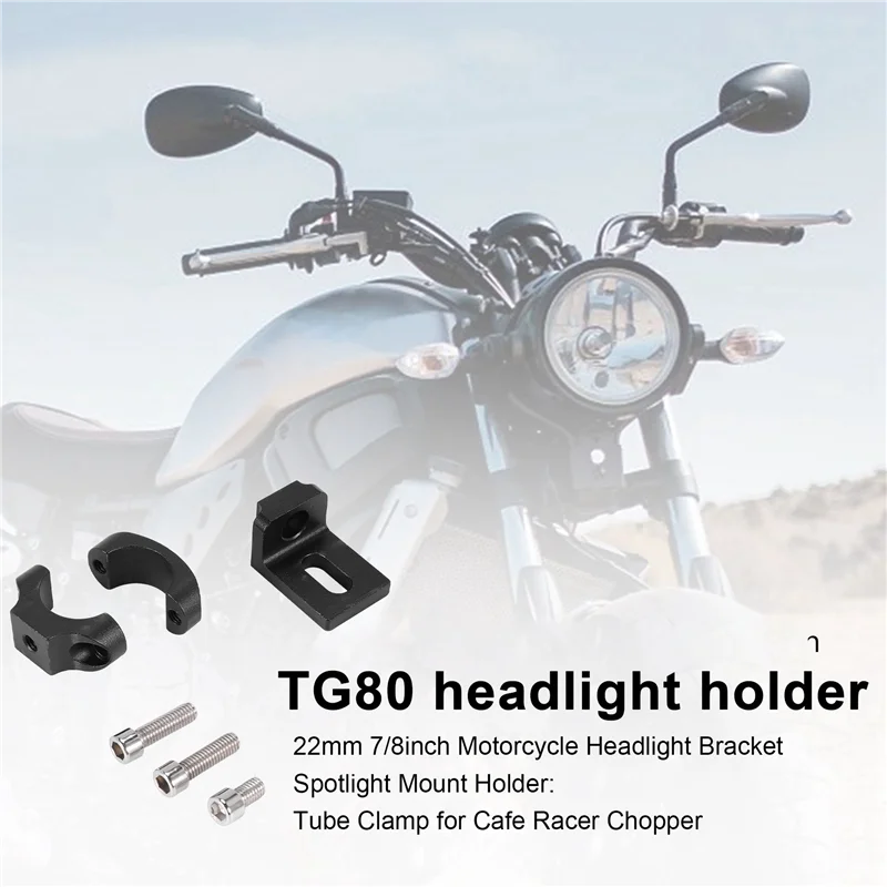 TG80 Headlight Fixed Shelf Handlebar 22Mm 7/8Inch Motorcycle Headlight Bracket Spotlight Mount Holder Tube Clamp For Cafe Racer