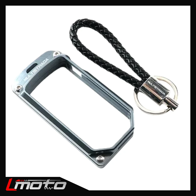 

For DUCATI MTS1200 Multistrada 1200 2010-2014 2011 Accessories Motorcycle Key Remote Cover CNC Case Chain & Keychain Key Ring