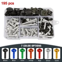 Kit de tornillos de carenado para Suzuki, Kit de pernos para GSXR600, GSXR1000, Hayabusa, GSX1300R, GSX600F, GSX750F, SV1000, SV650, TL1000R/S, DL650, DL1000, 195 piezas