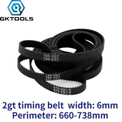 GT2 Rubber Timing Belt Loop 530mm-800mm Length 6mm 10mm 15mm Width for 3D Printer Synchronous Belt Custom Width Available
