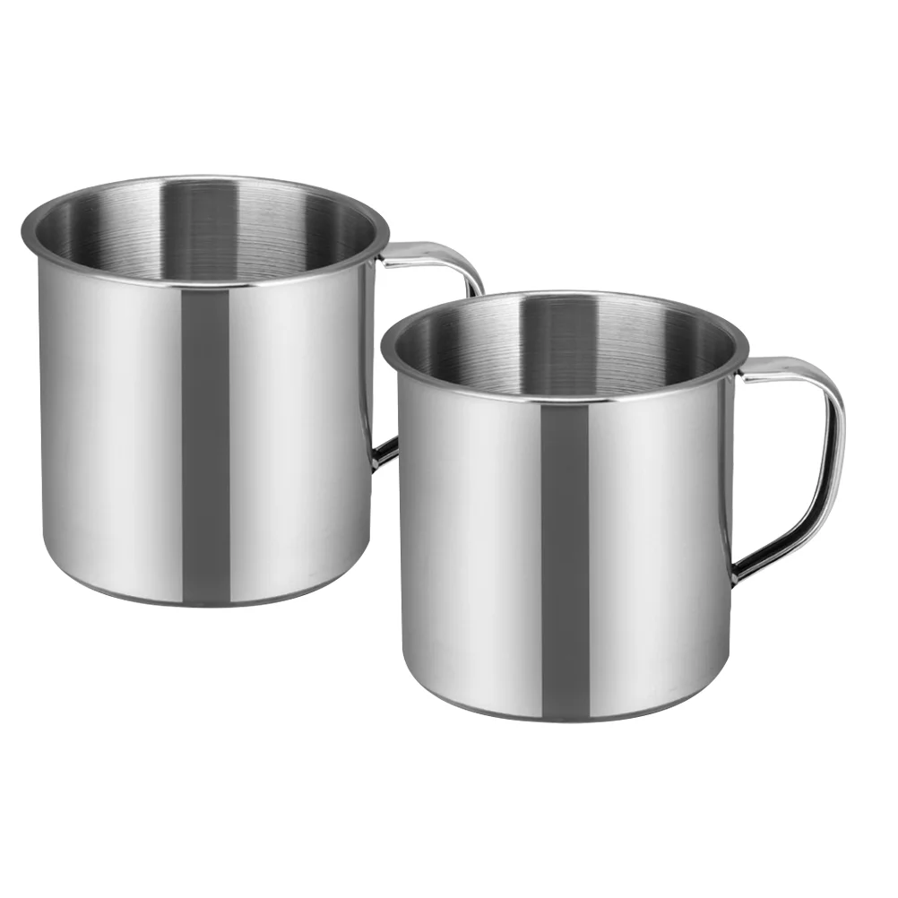 

2 Pcs Stainless Steel Water Cup Kindergarten Tumbler for Camping Coffee Mug Child Espresso