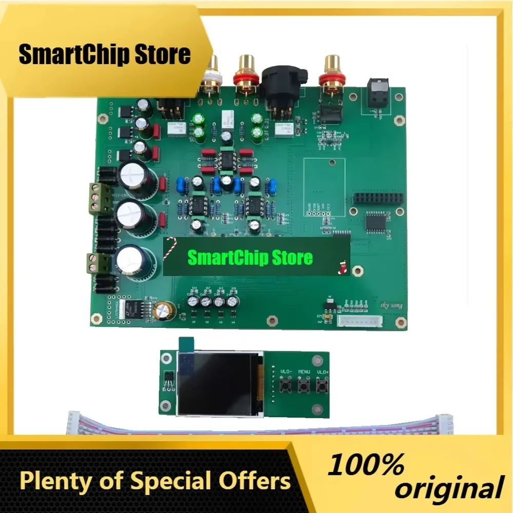 SmCpHifi Dual Es9038q2m Dac Decoder Coaxial Fiber Usb Input Pcm384k Dsd512 With Tft Screen