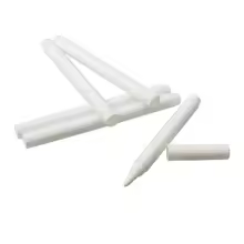 Close-up of pen tip and writing sample