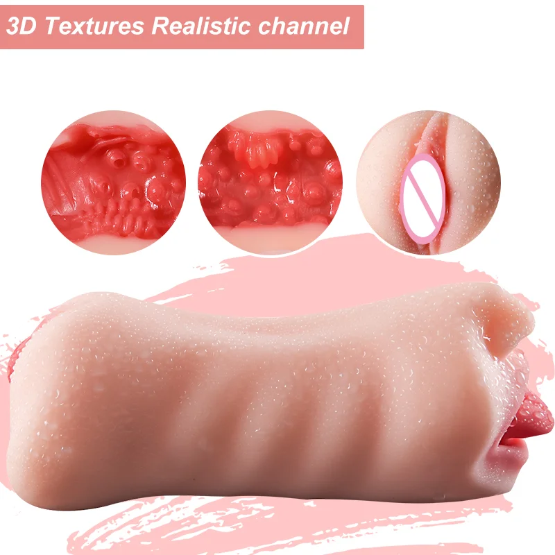 3 in 1 Male Masturbator Realistic Vagina Anal Mouth Real Deep Pussy Throat Sex Toys for Men Women Vaginal Oral Masturbation Cup