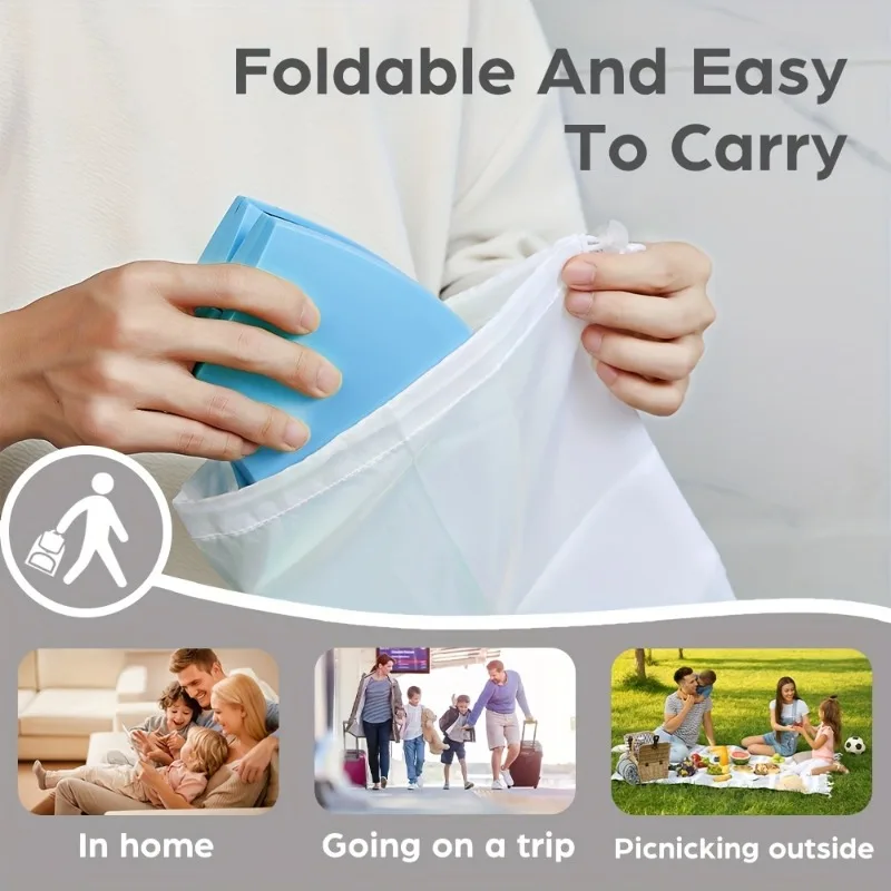 Assento de viagem dobrável com ventosa antiderrapante, capa portátil para assento de vaso sanitário para casa e viagens, material pp leve, 1 peça