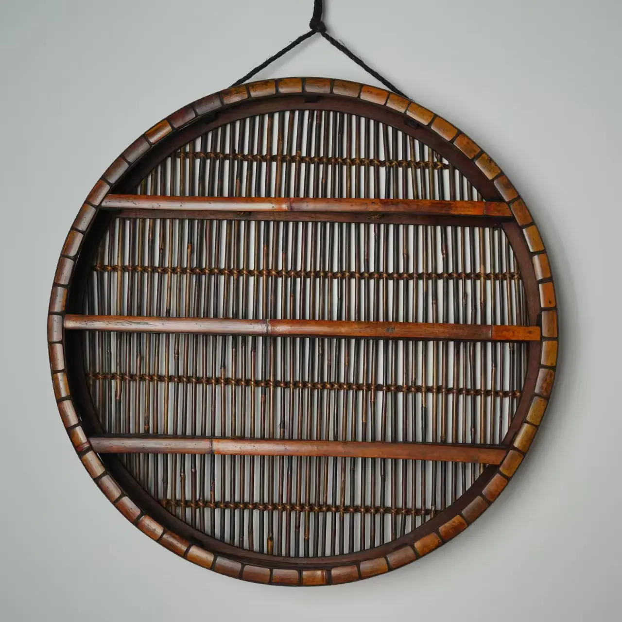 خزانة كتب معلقة على الحائط للمكتب المنزلي، إطار من الخيزران متعدد الوظائف، إطار من الخيزران #1