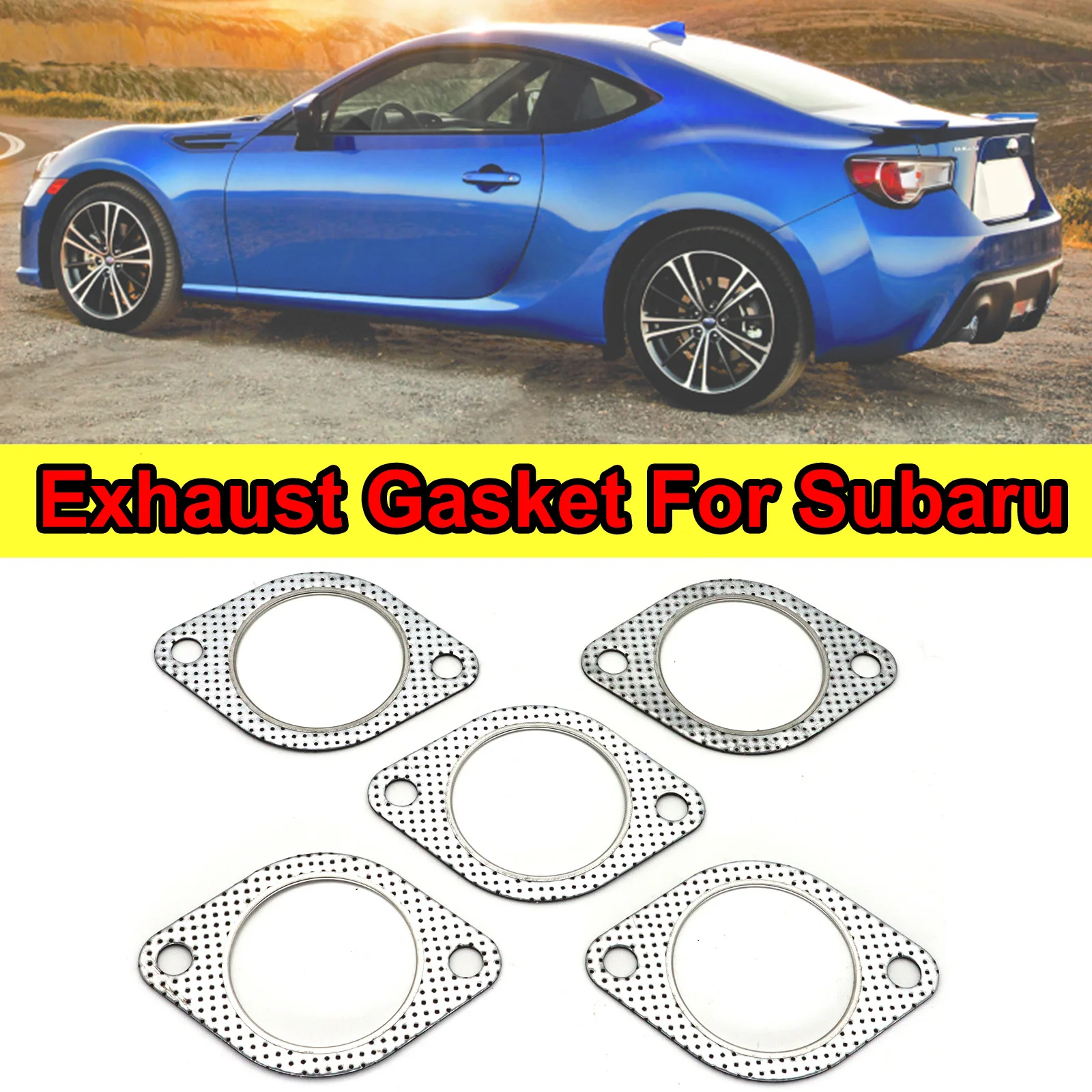 

5pcs 63mm / 2.5in Car Engine Cylinder Head Exhaust Gasket For Subaru Acura Honda VW GMC Lexus Toyota GS350 ES350 Tundra Odyssey