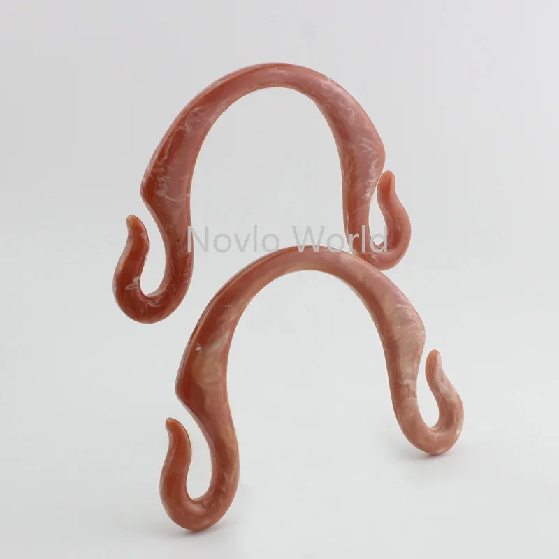 2-10-20 Pieces 17*11cm Resin Bag Handle Replacement Wooden/Plastic Bag Handles for Handbag Wallet Purse Bags Straps Accessories