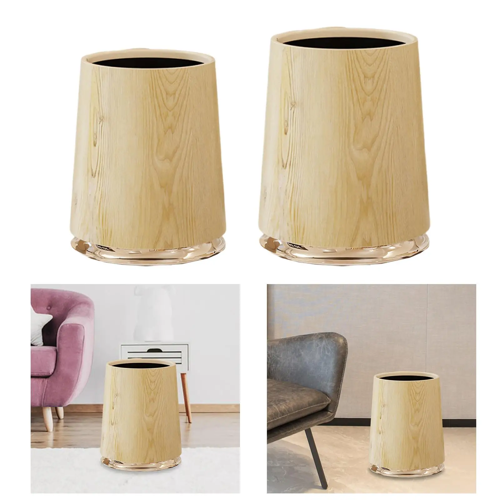 

Trash Can Minimalist Household Garbage Can for Laundry Room Bathroom Office