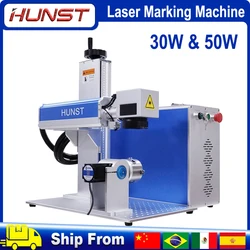 Hunst 50W 30W Fiber Laser Marking Machine Raycus MAX for DIY Jewelry,Gold,Silver,Ring, Bracelet, Metal Cutting Engraving Machine