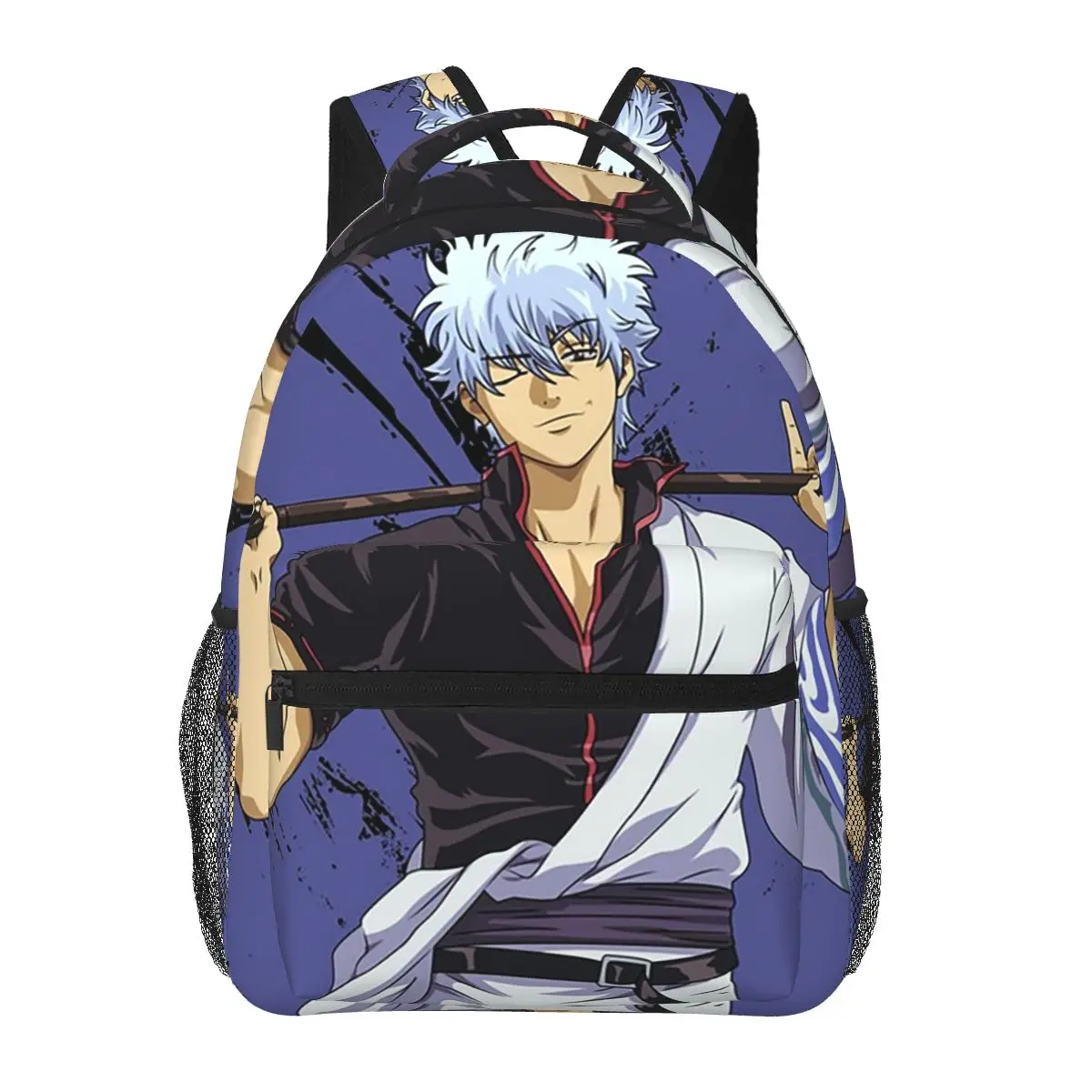 

Anime Gintama Gintoki Student Backpack School Bag Hiking Travel Daypack for Boys Girls Fashion Bookbag Shoulder Bags
