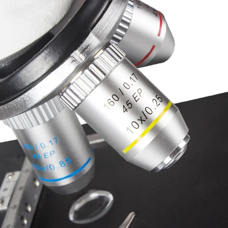 Objectif semi-plan achromatique 4X-100X 195mm 160/0.17 45EP avec filetage RMS pour microscope biologique