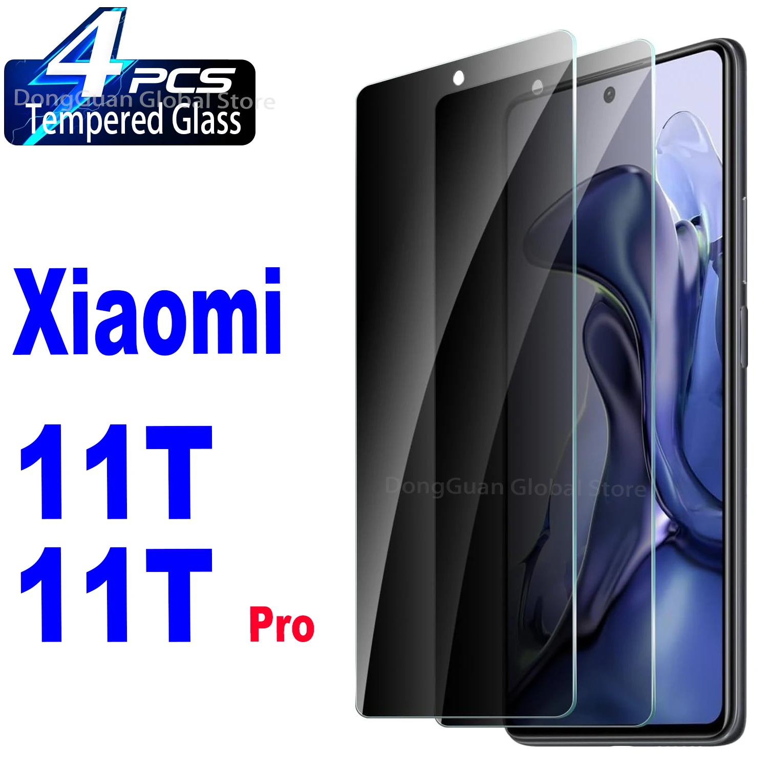 For Xiaomi 11T  / 11T Pro Anti Spy Protector Privacy Screen Tempered Glass