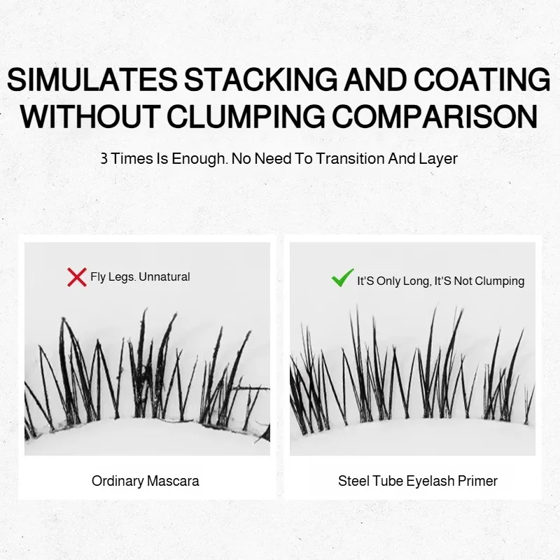 Rímel sem manchas de fibra de volume definição curling lift cílios alongados naturais de longa duração