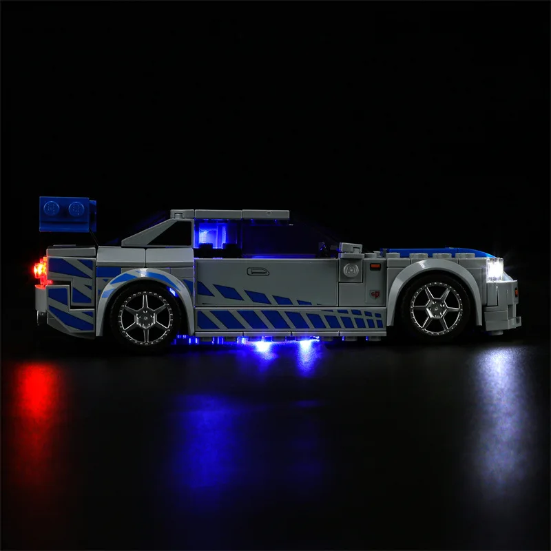 Lighting Set For 76917 Skyline GT-R  Speed Champion Race Sports Car Not Include Building Block (Only Led Light Kit)