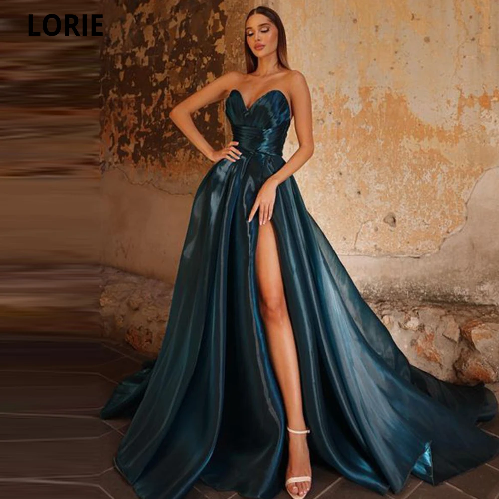 

LORIE Organza A-line Evening Dresses Sweetheart Sexy Leg Slit Vintage Dubai Arabic Women Formal Party Prom Dress Formal Gowns