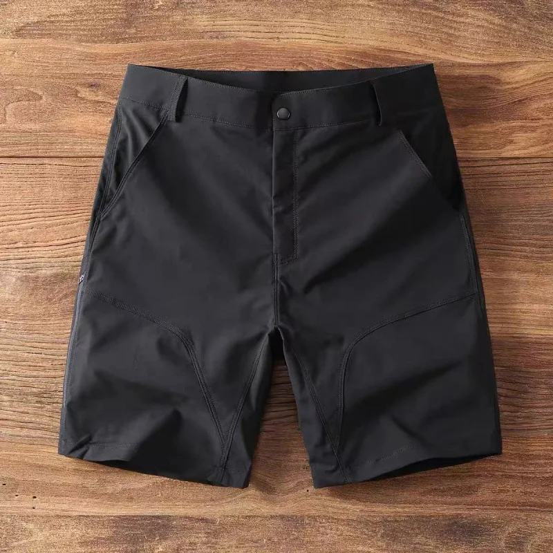 

2025 летние новые модные мужские уличные повседневные модные однотонные прямые свободные широкие спортивные шорты до колена, мужская одежда