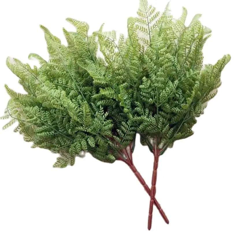 One Real Touch Feeling Fern leaf Bunch Artificial Fern Greenery Evergreen Plant for Wedding Centerpieces Decorative Greenery