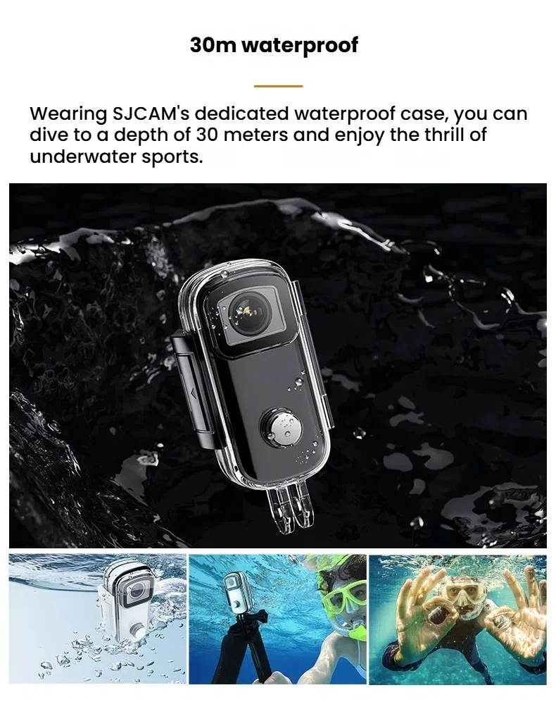 SJCAM C100 Plus Action Camera 4K 30M Waterproof 2.4G WiFi Action Sport action cam EIS bicycle helmet motorcycles - Image 6