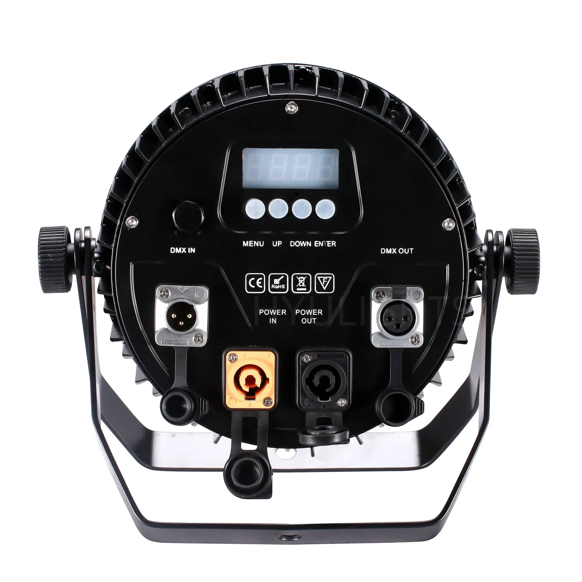 アルミ製IP65防水LEDパーライト 18x18W RGBWAUV DMX512 18X12W制御