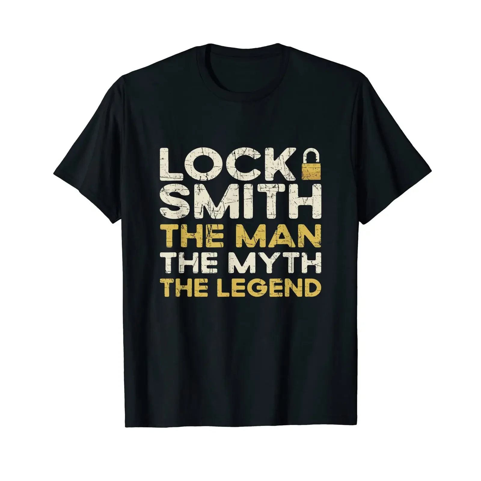 Schlosser The Man Myth Legend Locksmith T Shirt vintage Washed Slightly streetwear Comfortable homme Casual