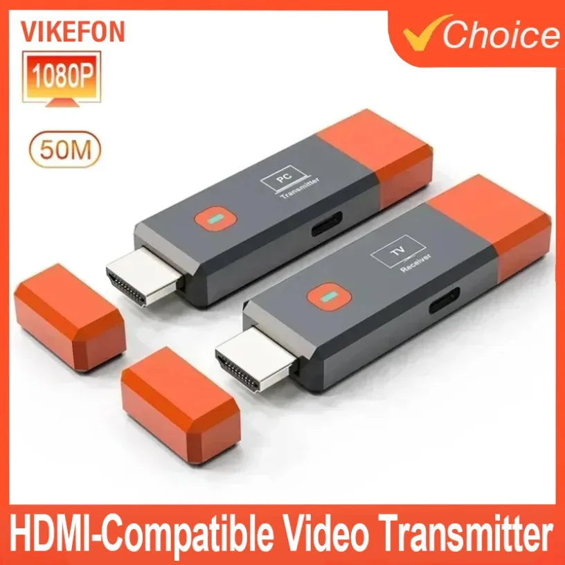 

1080P 50M Wireless Receiver Transmitter HDMI-Compatible Video Audio Display Adapter Dongle For TV Box Monitor Projector PC