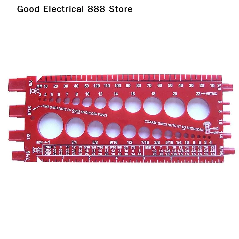 【G】Multi Functional Inch Metric Quick Identification Nut Bolt Thread Check Gauge M3-M22 Protable Thread Measuring Tool